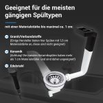 Siebkorbventil 114 mm mit Excenterventil, Raumschaffer und Abtropf-Überlauf