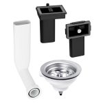 Siebkorbeinsatz 114mm 4 1/2 " + Überlauf-Set und herausnehmbaren Siebkörbchen