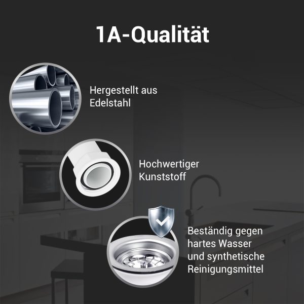 Siebkorbeinsatz 114mm 4 1/2 " + Überlauf-Set und herausnehmbaren Siebkörbchen