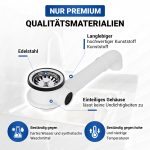 Siebkorbventil AQUADE 70 mm mit Raumschaffer und Überlauf-Set für Spüle