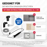 Siebkorbventil 70 mm mit Überlauf-Set, Raumsparrohr + Bowdenzug verschließbar