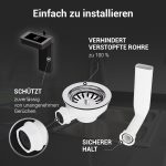 Siebkorbeinsatz 114 mm Siebkorbventil mit Abtropf-Überlauf für Spüle