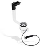 Spülenablaufgarnitur mit Raumschaffer + Abtropfüberlauf 70 mm 1 1/2 Zoll