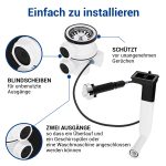 Spülenablaufgarnitur mit Raumschaffer + Abtropfüberlauf 70 mm 1 1/2 Zoll