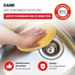 Siebkorbventil 70 mm mit Excenterventil Drehbetätigung Überlauf für Spüle