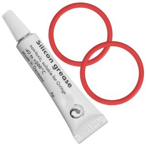 Silikonfett & 2x O-Ring Dichtung SET wie DeLonghi 5332149100 für Brühgruppe