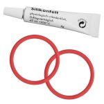 O-Ring 2x wie DeLonghi 5332149100 Set mit Silikonfett für Brühgruppe Kaffeemaschine