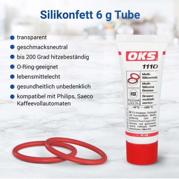 O-Ring SET 2x wie Philips 996530013522 + Silikonfett Kolben für Brühgruppe