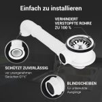 Siebkorbventil Ø 70 mm 1 " mit Anschluss für seitlichen Überlauf Raumschaffer