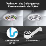 Siebkorbventil Ø 70 mm 1 " mit Anschluss für seitlichen Überlauf Raumschaffer