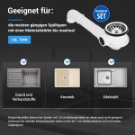 Siebkorbventil Ø 70 mm 1 " mit Anschluss für seitlichen Überlauf Raumschaffer