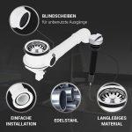 Siebkorbventil Ø70 mm Bowdenzug Drehbetätigung 1 Zoll Anschluss Überlauf