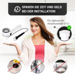 Siebkorbventil Ø70 mm Bowdenzug Drehbetätigung 1 Zoll Anschluss Überlauf