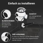 Spülenablaufgarnitur mit Siebkorb Excenterventil 70 mm 1 1/2 " verschließbar