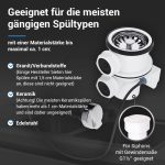 Spülenablaufgarnitur mit Siebkorb Excenterventil 70 mm 1 1/2 " verschließbar