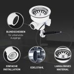 Siebkorbventil Ø 114 mm Bowdenzug Drehbetätigung 1 " mit Anschluss Überlauf