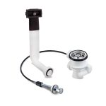 Siebkorbventil 70 mm Excentergarnitur mit Zugbetätigung Überlauf für Spüle