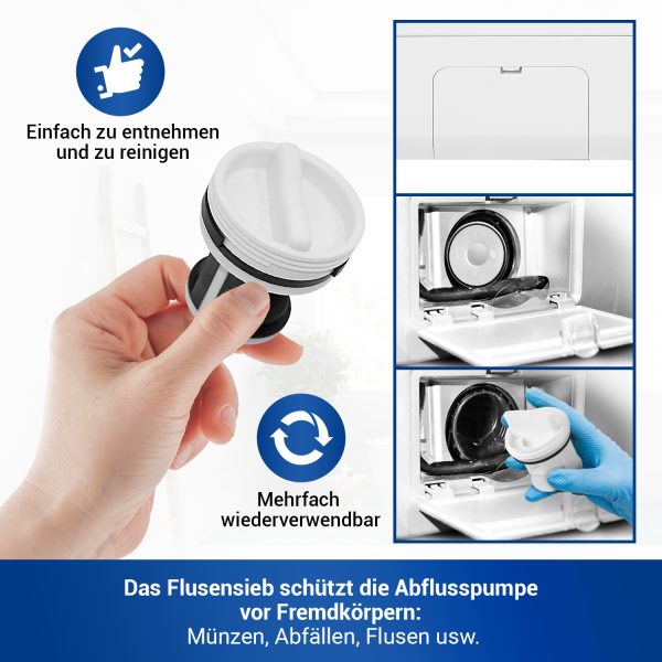 Flusensiebeinsatz wie Hoover 41021233 Flusensieb für Waschmaschine
