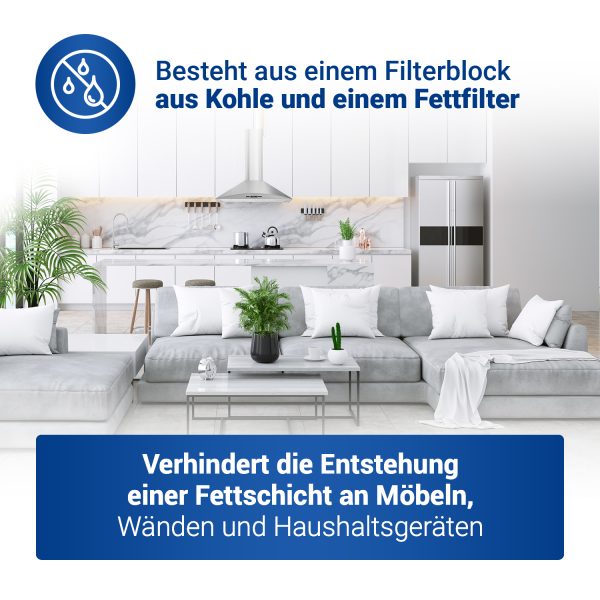 Kohlefilter Set 2 Stück wie Respekta MIZ0023N 175mmØ für Dunstabzugshaube
