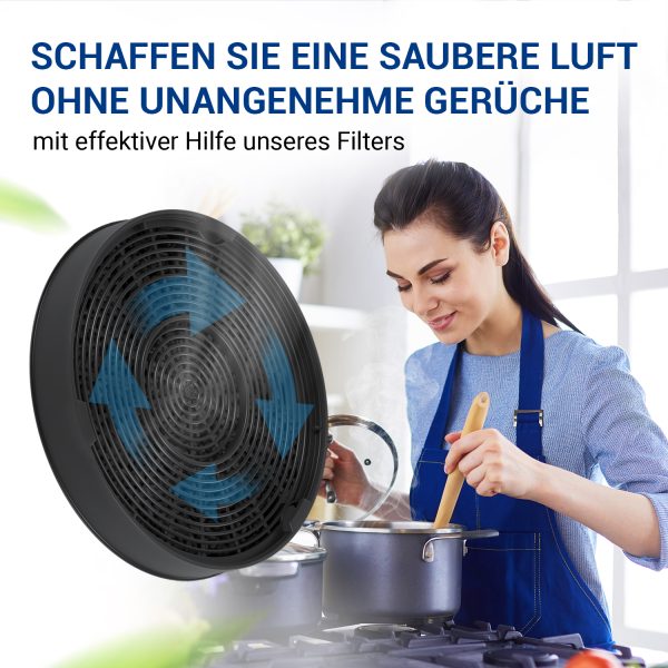 Kohlefilter Set 2 Stück wie Respekta MIZ0023N 175mmØ für Dunstabzugshaube