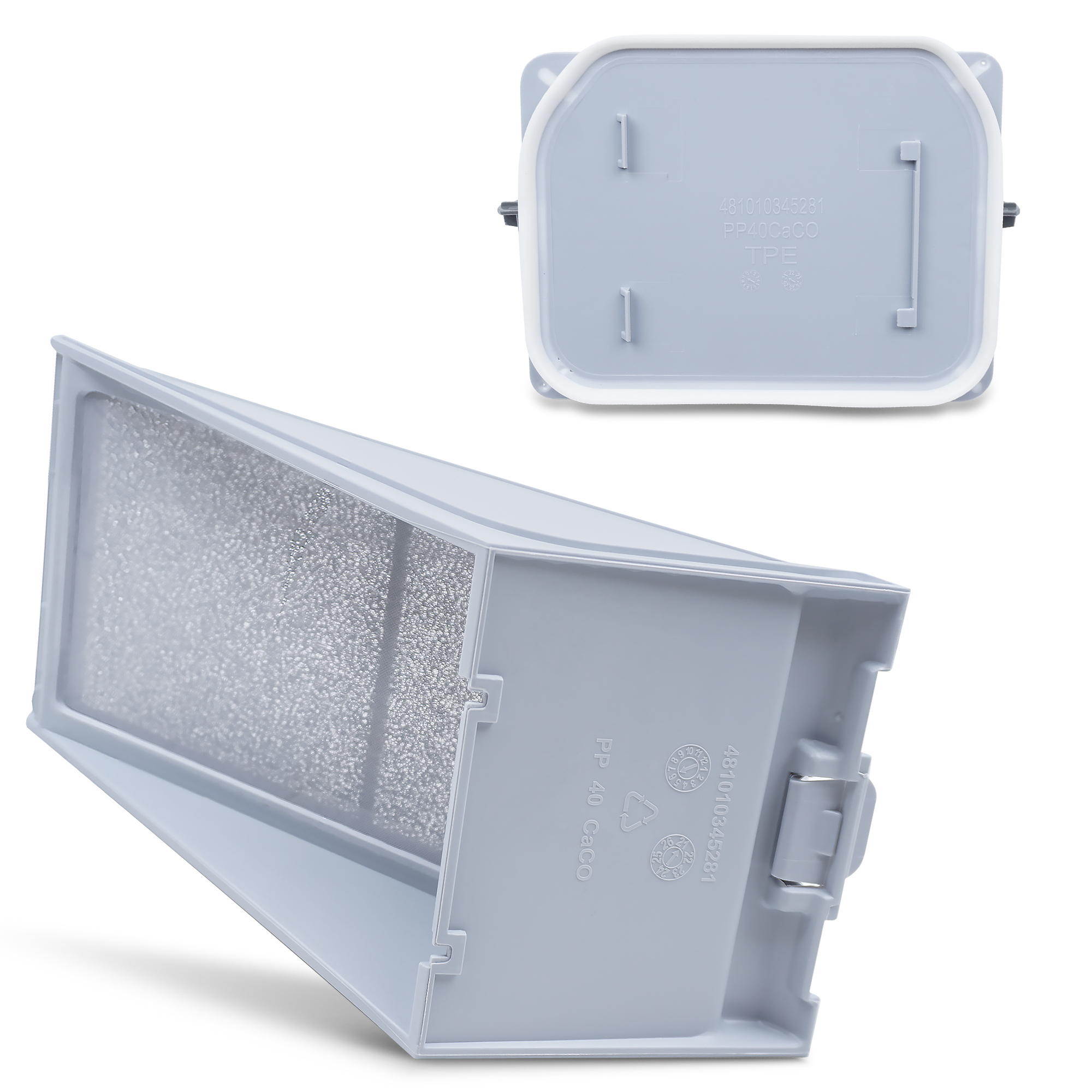 Sockelfilter wie Whirlpool 481010345281 mit Rahmen für Wärmetauscher Trockner Sockelfilter wie Whirlpool 481010345281 mit Rahmen für Wärmetauscher Trockner