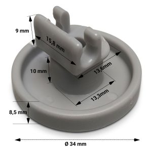 Korbrolle Set 2 Stück wie Miele 2372353 für Unterkorb Geschirrspüler