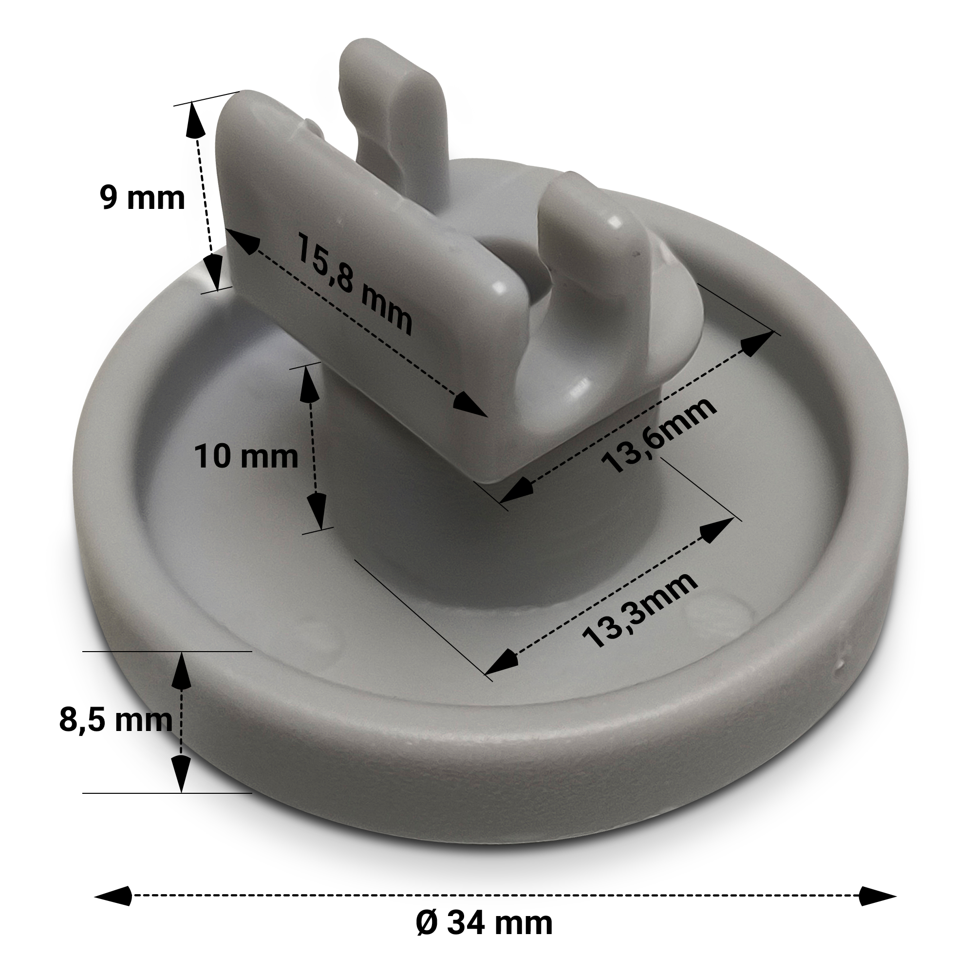Korbrolle Set 2 Stück wie Miele 2372353 für Unterkorb Geschirrspüler Korbrolle Set 2 Stück wie Miele 2372353 für Unterkorb Geschirrspüler