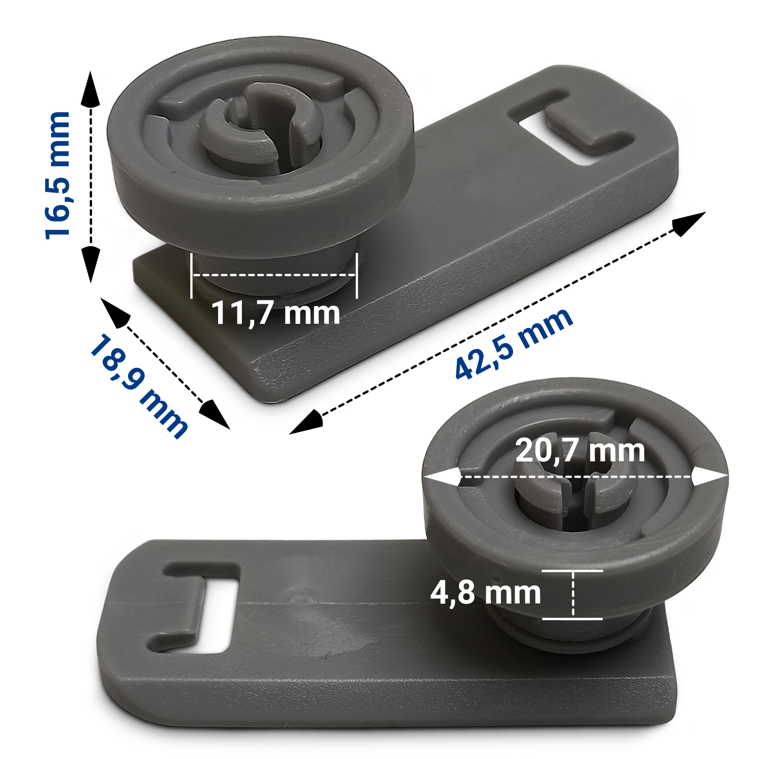 Oberkorbrolle wie Miele 7649011 für Besteckschublade Geschirrspüler Oberkorbrolle wie Miele 7649011 für Besteckschublade Geschirrspüler