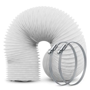 Abluftrohr 1 m + 2x Schellen für 125mm Luftführungssysteme Dunstabzugshaube