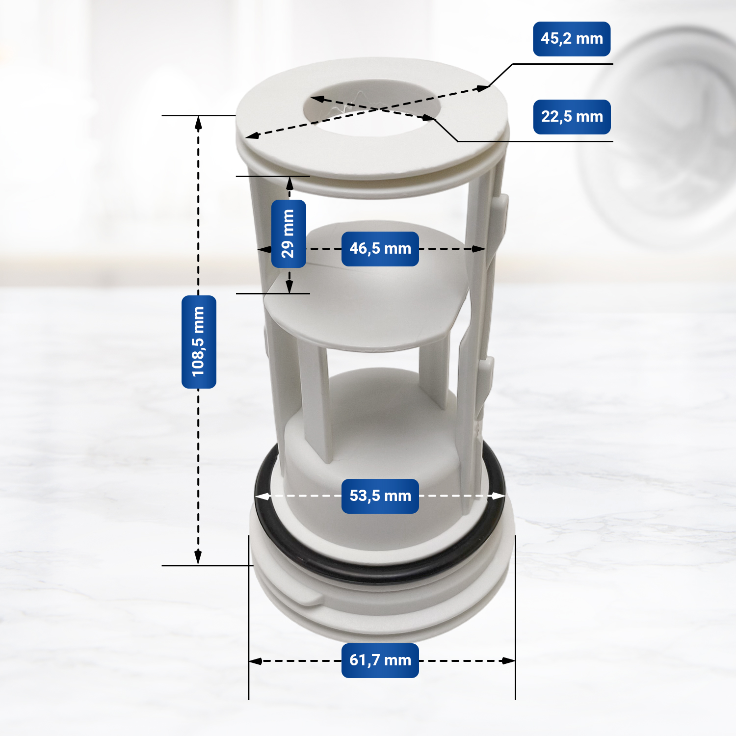 Flusensieb wie Zanussi 50290260004 Filter mit Deckel Dichtung für Waschmaschine Flusensieb wie Zanussi 50290260004 Filter mit Deckel Dichtung für Waschmaschine