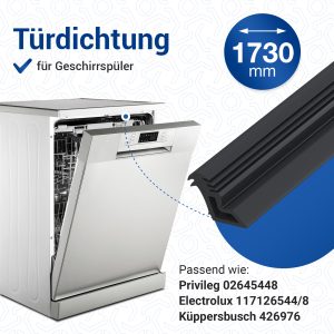 Türdichtung 3-seitig wie Electrolux 1171265448 für Geschirrspüler