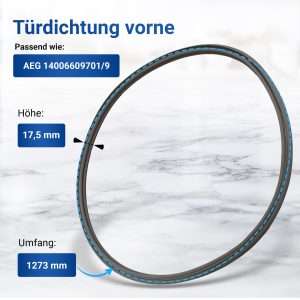 Türdichtung wie AEG 14006609701/9 Dichtung vorne für Trockner
