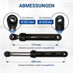 Stoßdämpfer Set 2x wie Samsung DC66-00531C 80N für Waschmaschine