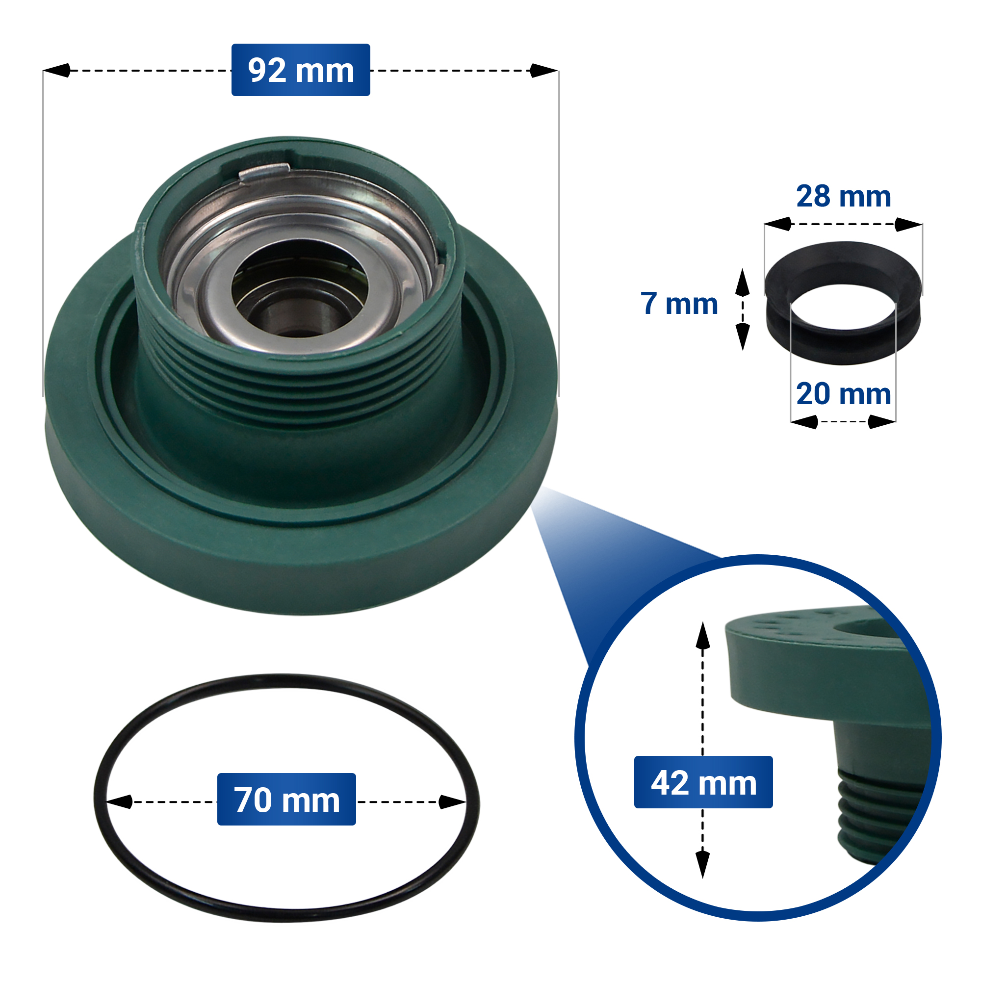 Lagersatz wie Electrolux 4055070744 rechts für Antriebsseite Waschmaschine Lagersatz wie Electrolux 4055070744 rechts für Antriebsseite Waschmaschine