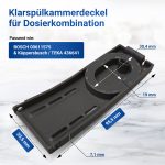 Klarspülkammerdeckel wie Bosch 00611575 rechteckig für Geschirrspüler