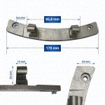 Türscharnier wie Electrolux 1366253233 für Trockner