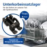4x Lager wie Whirlpool 481010600198 Tellerhalter Unterkorb für Geschirrspüler