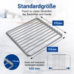Grillrost Set 2x einstellbar 370/650x320 mm mit Schraubverschluss für Backofen