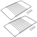 Grillrost Set 2x einstellbar 370/650x320 mm mit Schraubverschluss für Backofen