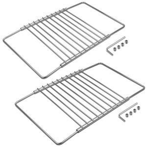 Grillrost Set 2x einstellbar 370/650x320 mm mit Schraubverschluss für Backofen