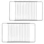 Grillrost Set 2x einstellbar 370/650x320 mm mit Schraubverschluss für Backofen