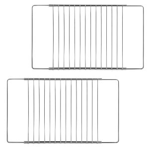Grillrost Set 2x einstellbar 370/650x320 mm mit Schraubverschluss für Backofen