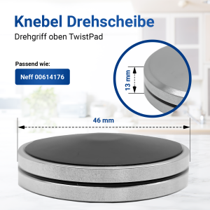 Drehgriff wie Neff 00614176 Knebel TwistPad® oben für Kochfeld Herd