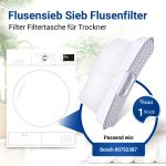Flusensieb wie Bosch 00752387 Filtertasche Aufklappbar in Trockner