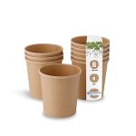 GREENBOX Bio Pappbecher Speisebecher aus Kraftkarton braun kompostierbar – Bild 8