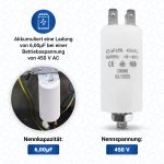 Kondensator 6,00µF 450V mit Steckfahnen und Befestigungsschraube CBB60