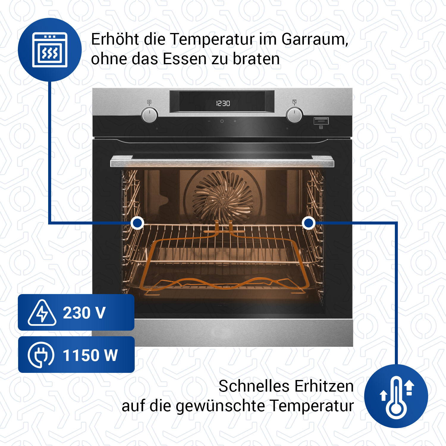 Heizelement wie Whirlpool 481010551720 Unterhitze für Backofen Heizelement wie Whirlpool 481010551720 Unterhitze für Backofen