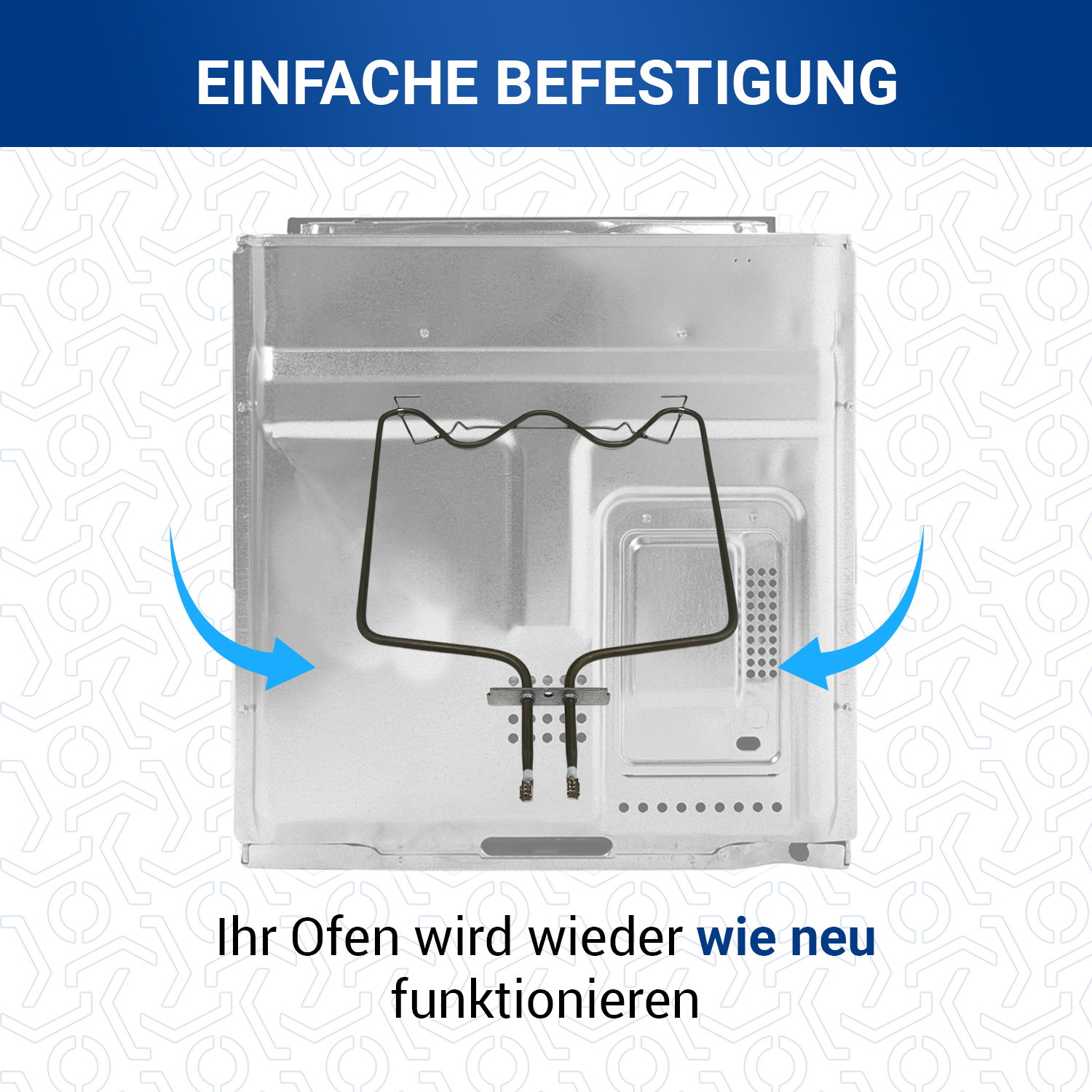Heizelement wie Whirlpool 481010551720 Unterhitze für Backofen Heizelement wie Whirlpool 481010551720 Unterhitze für Backofen