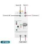 VEVOR Automatischer Transferschalter ATS 2P 63A 220V DIN Schiene – Bild 4