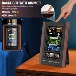 Farbige Funk Wetterstation mit Außensensor Hygrometer Thermometer Wecker – Bild 6